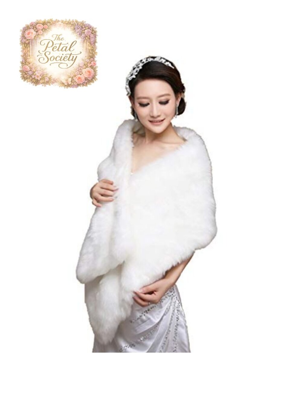 Faux Fur Capelet Wrap Shawl One Size Women's Winter Wedding Accessories